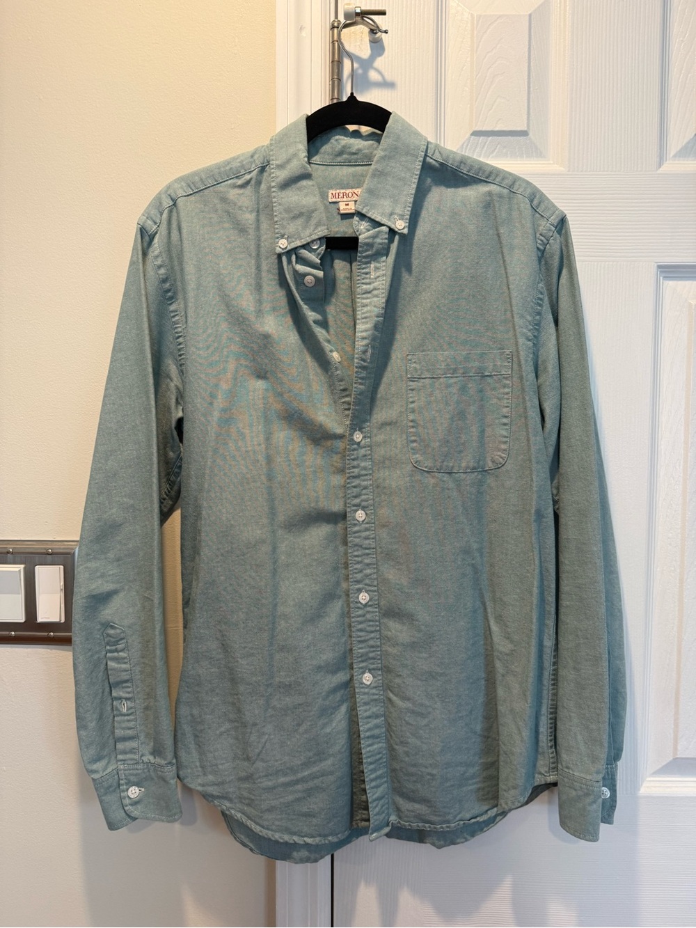 Merona Men's Button-Down Shirt in Teal Green